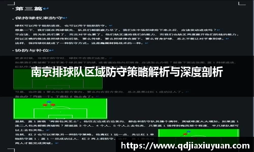 南京排球队区域防守策略解析与深度剖析